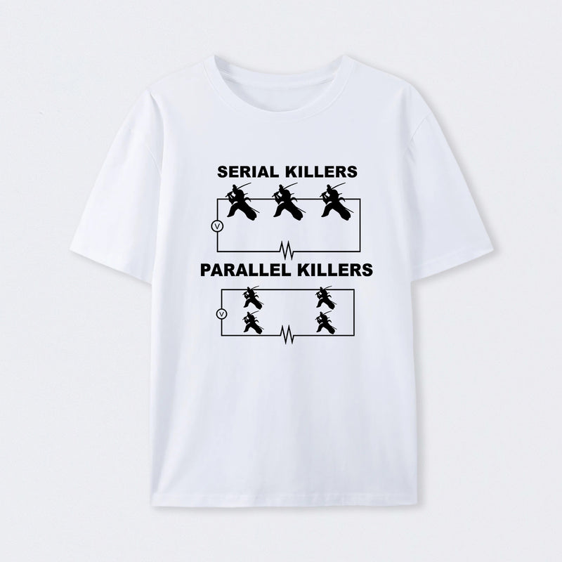 Serial Killers VS Parallel Killers Circuit Diagram Science T-Shirt
