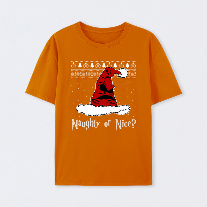 Naughty Or Nice Sorting Santa Claus T-Shirt