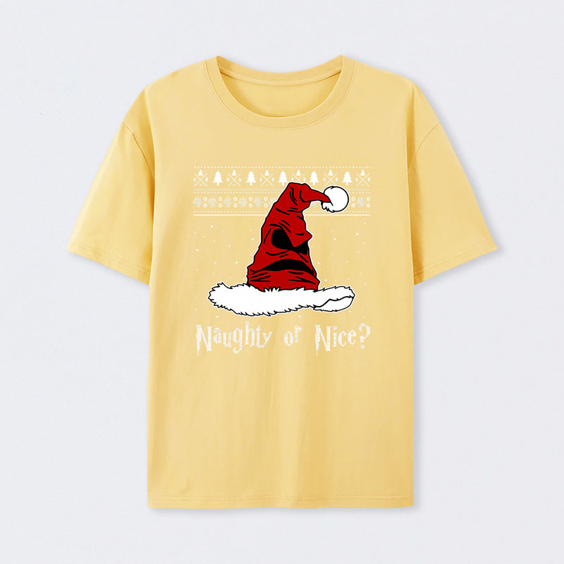 Naughty Or Nice Sorting Santa Claus T-Shirt