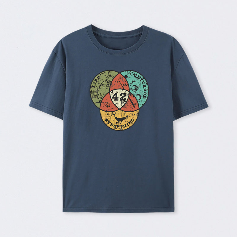 Life, the Universe & Everything Nerdy Graphic T-Shirt