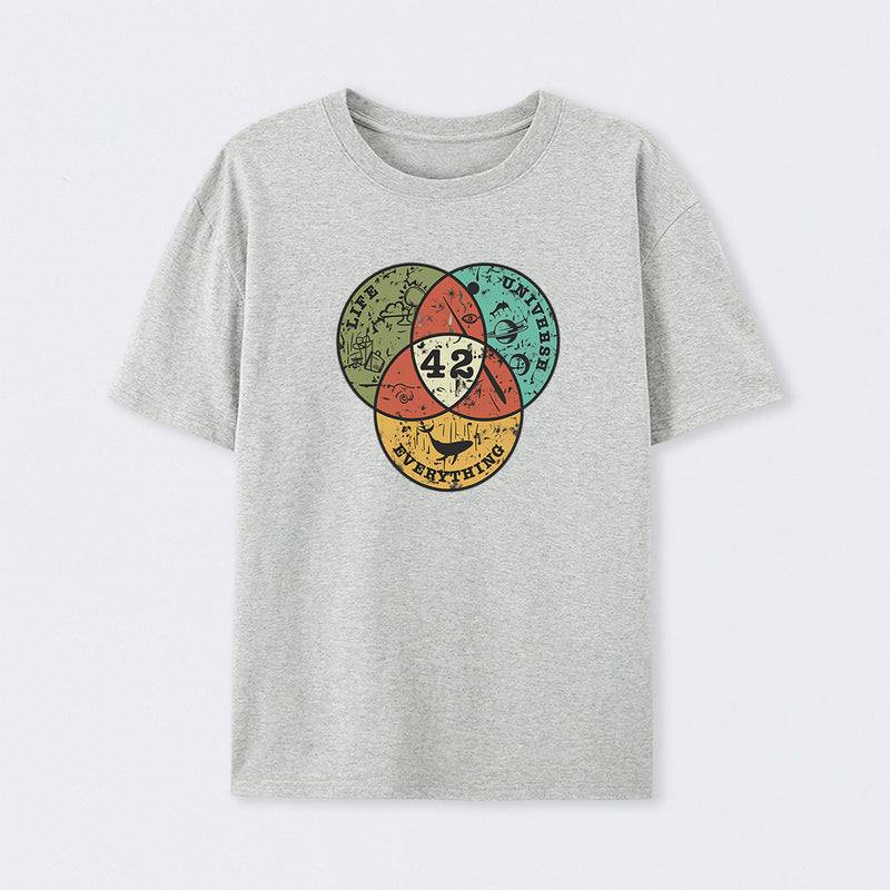 Life, the Universe & Everything Nerdy Graphic T-Shirt