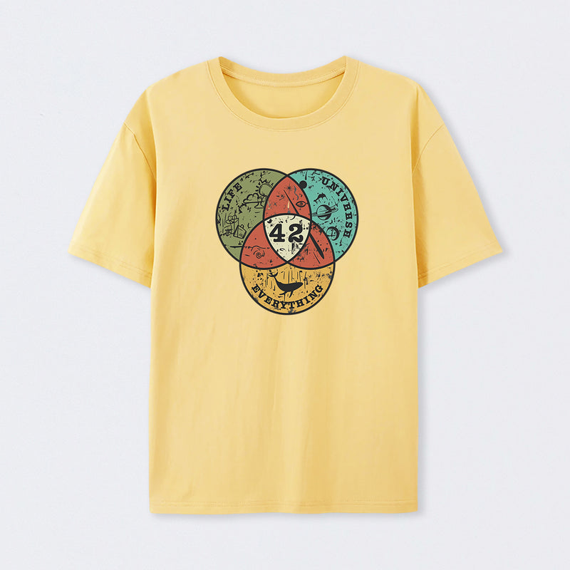 Life, the Universe & Everything Nerdy Graphic T-Shirt