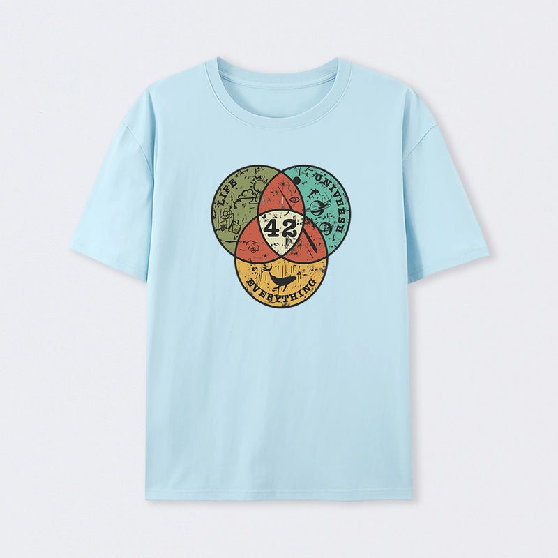 Life, the Universe & Everything Nerdy Graphic T-Shirt