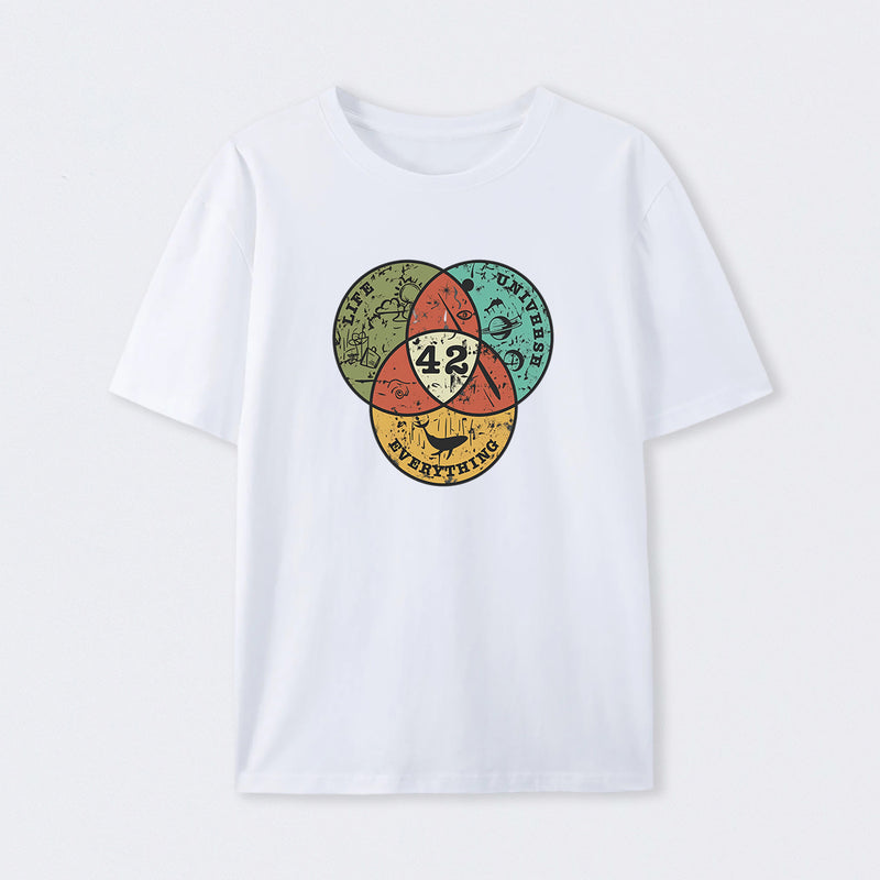 Life, the Universe & Everything Nerdy Graphic T-Shirt