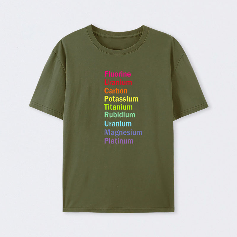Fluorine Uranium Carbon Potassium T-Shirt