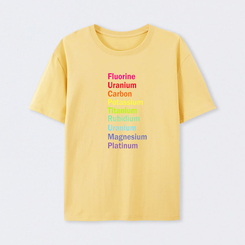 Fluorine Uranium Carbon Potassium T-Shirt