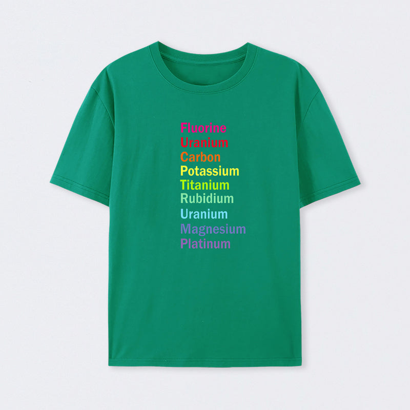 Fluorine Uranium Carbon Potassium T-Shirt