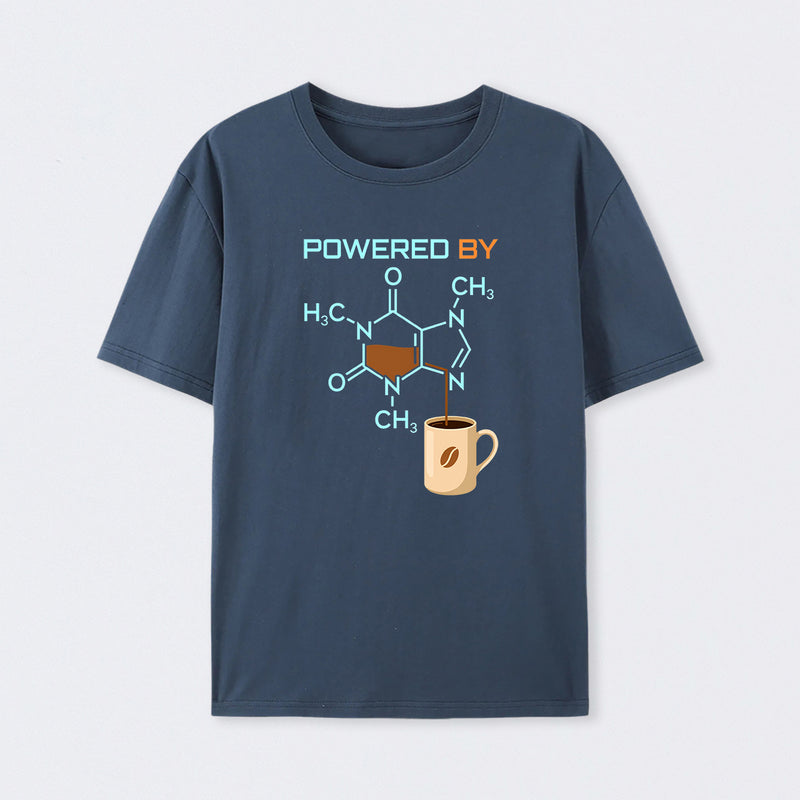 Powered By Caffeine Funny T-Shirt