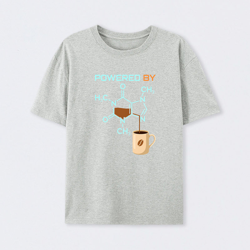 Powered By Caffeine Funny T-Shirt