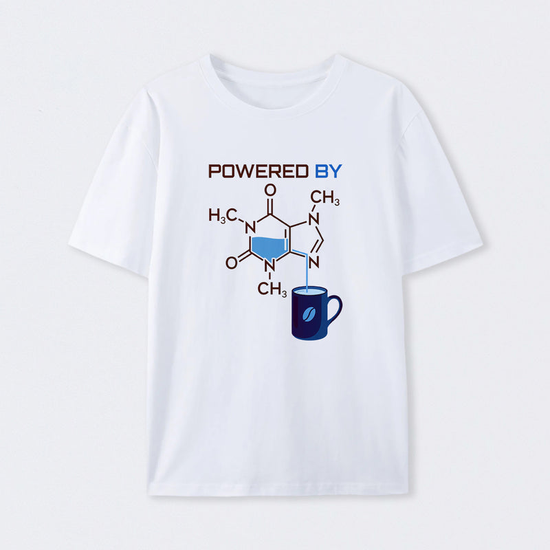 Powered By Caffeine Funny T-Shirt