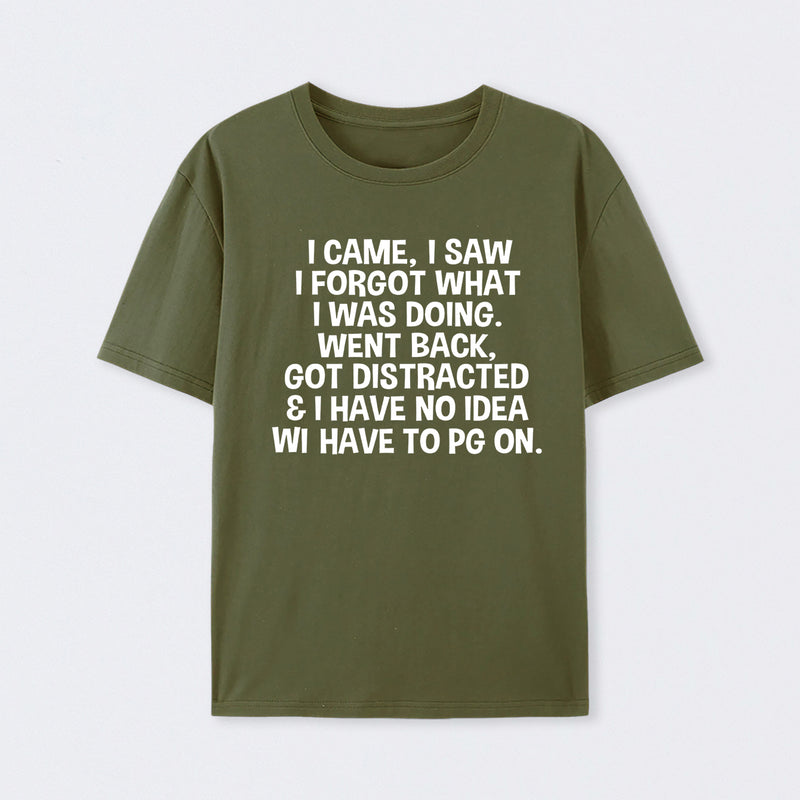 I Came I Saw I Forgot What I Was Doing Geek T-Shirt