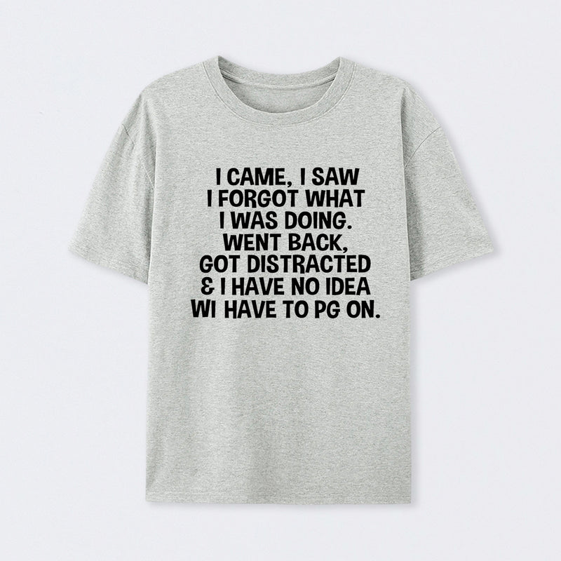 I Came I Saw I Forgot What I Was Doing Geek T-Shirt