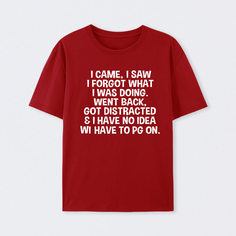 I Came I Saw I Forgot What I Was Doing Geek T-Shirt