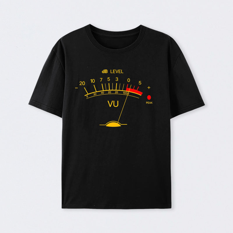 Volume VU Meter Vintage Cotton Unisex Geek T-Shirt