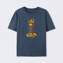 Rainbow Abstraction melted cube T-Shirt