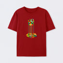 Rainbow Abstraction melted cube T-Shirt