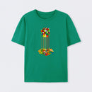 Rainbow Abstraction melted cube T-Shirt