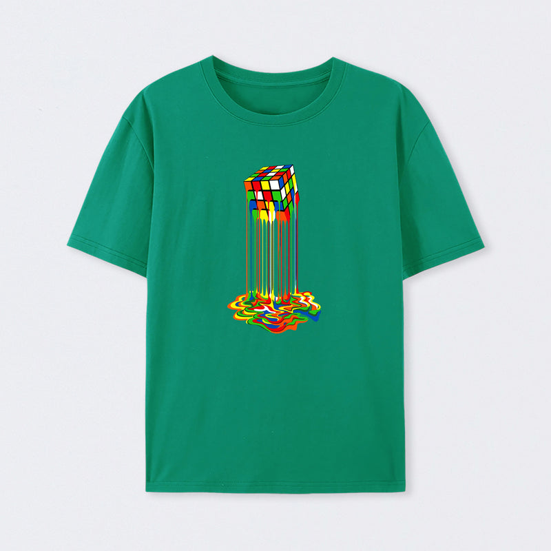 Rainbow Abstraction melted cube T-Shirt