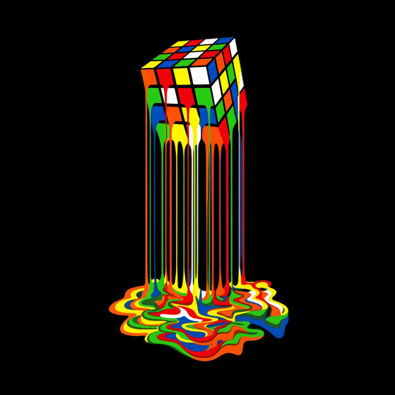 Rainbow Abstraction melted cube T-Shirt