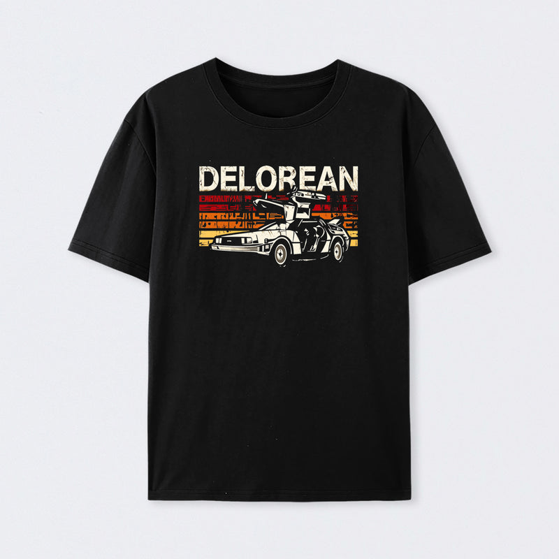 Retro Delorean Cotton Unisex T-Shirt