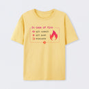 In Case of Fire Git commit T-Shirt