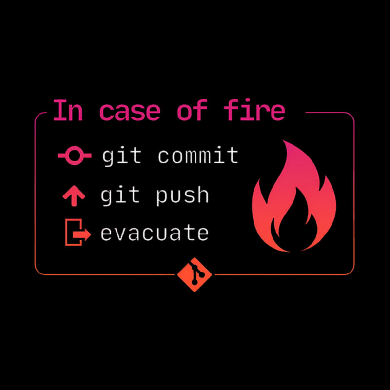 In Case of Fire Git commit T-Shirt