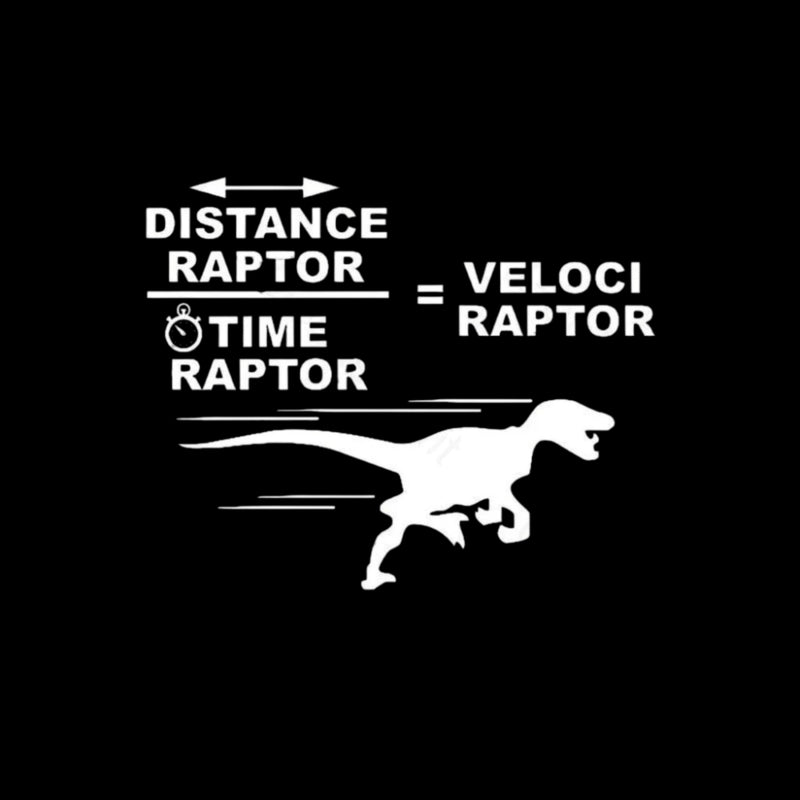 Distance Raptor Divided By Time Raptor Equals Velociraptor T-Shirt