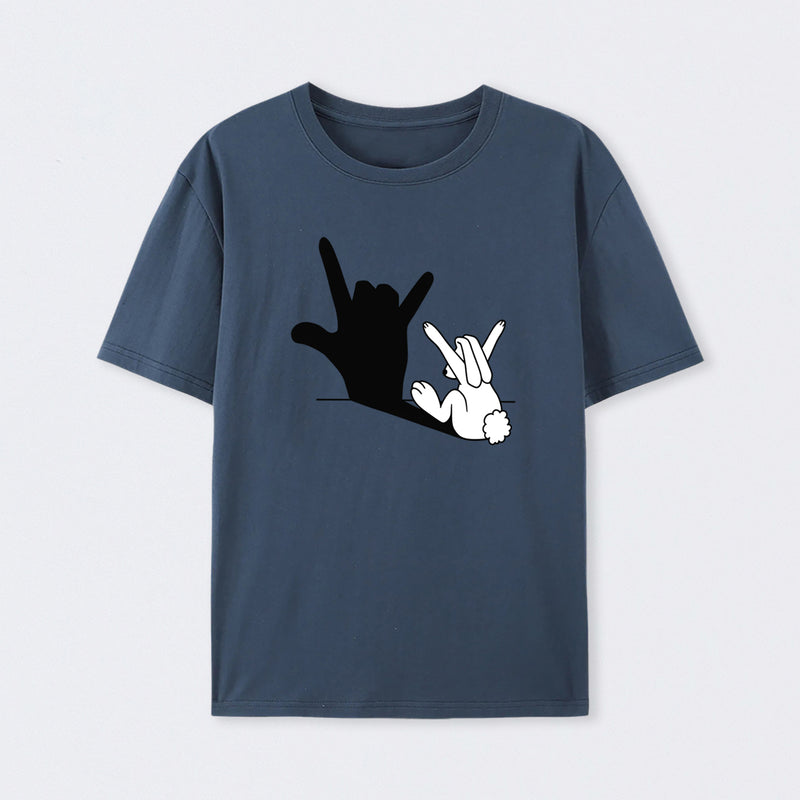 Funny Rabbit Hand Shadow T-Shirt