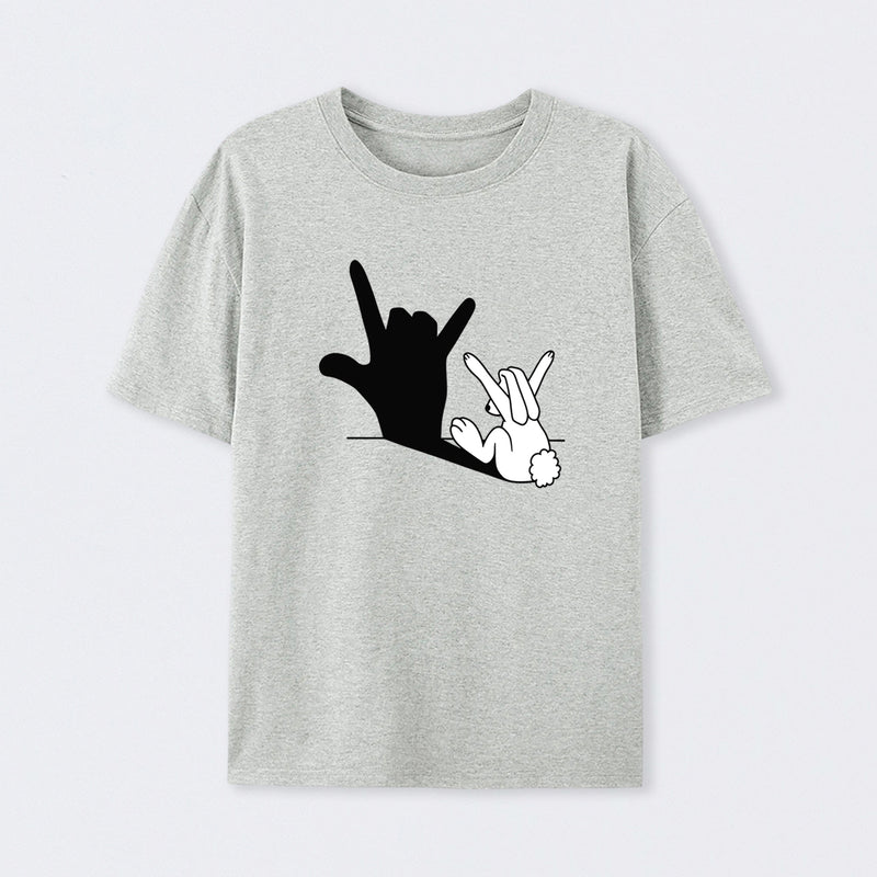 Funny Rabbit Hand Shadow T-Shirt