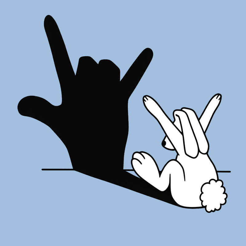 Funny Rabbit Hand Shadow T-Shirt