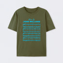 Music by John Williams Front and Back Printed T-Shirt