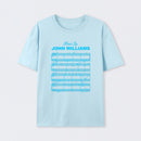 Music by John Williams Front and Back Printed T-Shirt