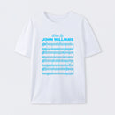 Music by John Williams Front and Back Printed T-Shirt