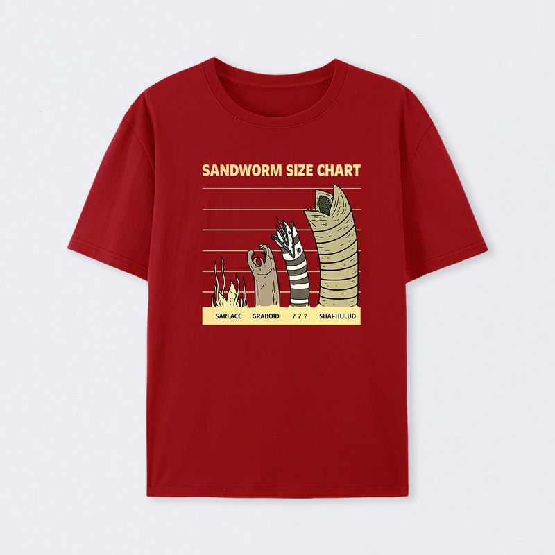 Sandworm Size Chart T-Shirt