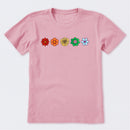 Simple Rainbow Flowers Short Sleeve T-Shirt