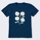 Four Flowers Short Sleeve T-Shirt