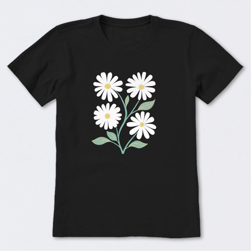 Four Flowers Short Sleeve T-Shirt