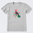 Flower Bird Short Sleeve T-Shirt
