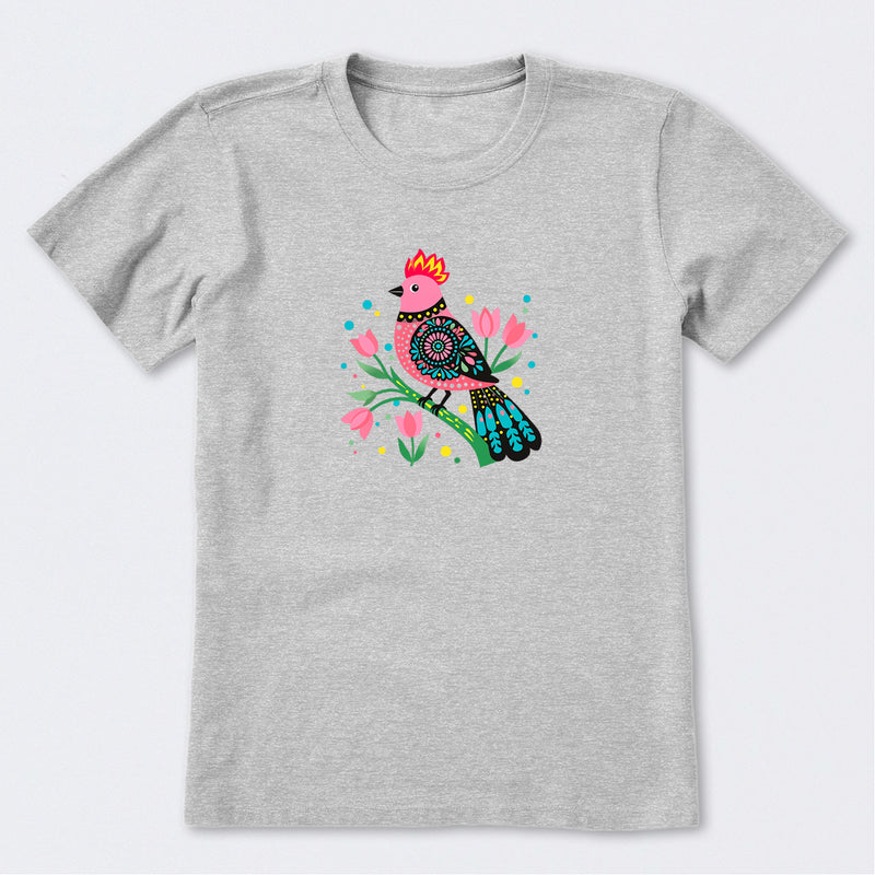 Flower Bird Short Sleeve T-Shirt