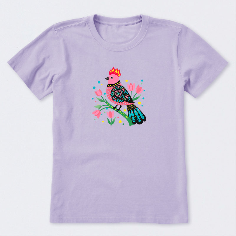 Flower Bird Short Sleeve T-Shirt