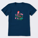 Flower Bird Short Sleeve T-Shirt