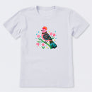 Flower Bird Short Sleeve T-Shirt