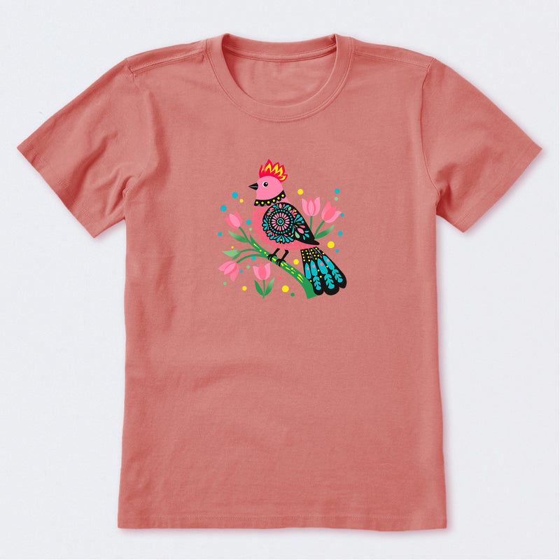 Flower Bird Short Sleeve T-Shirt