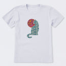 Floral Cat Sun Short Sleeve T-Shirt