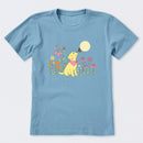 Dog Among Wildflowers Short Sleeve T-Shirt