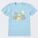 Dog Among Wildflowers Short Sleeve T-Shirt