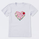 Heart of Hearts + Flowers Short Sleeve T-Shirt