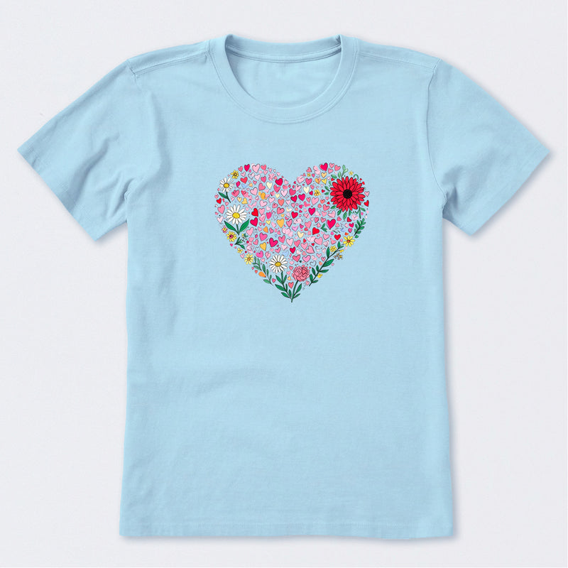 Heart of Hearts + Flowers Short Sleeve T-Shirt