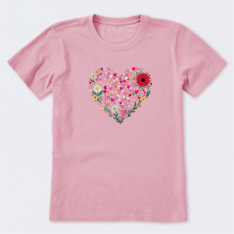 Heart of Hearts + Flowers Short Sleeve T-Shirt