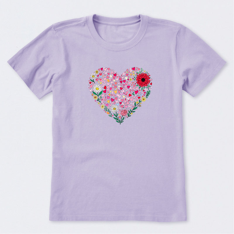 Heart of Hearts + Flowers Short Sleeve T-Shirt